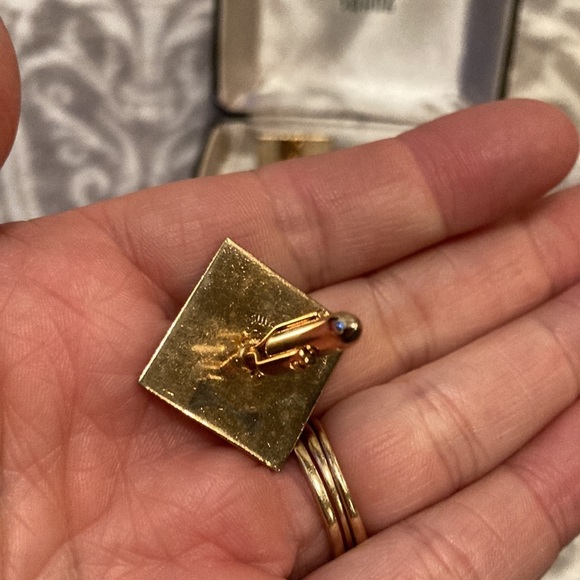 Vintage Swank Gold Tone Cuff Link And Tie Clip - Picture 5 of 6